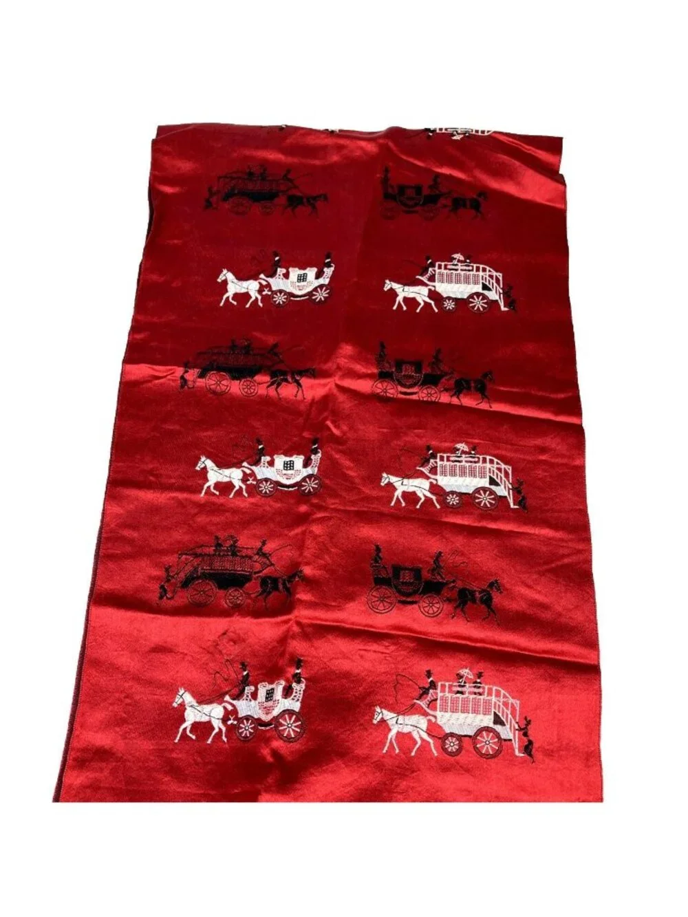 Vintage 40s 50s  Men’s Horse Carriage Dress Scarf Opera